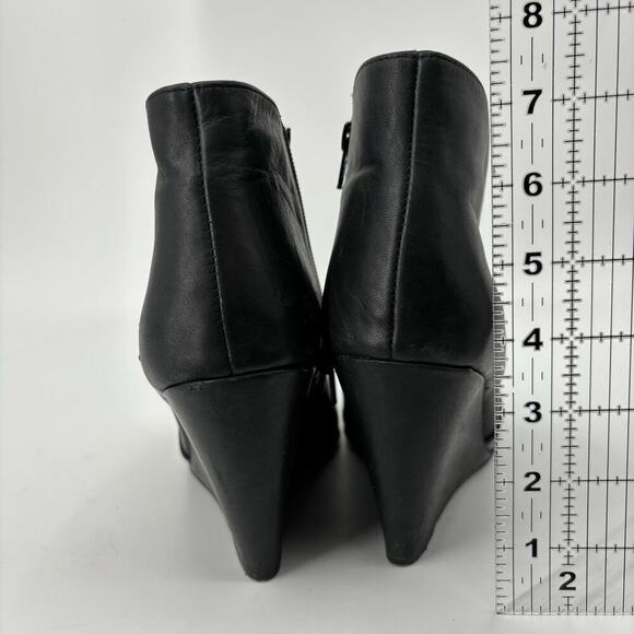 Seychelles Wedge Ankle Bootie Black Leather Boot Side Zip Women's Size 10 - Picture 10 of 10